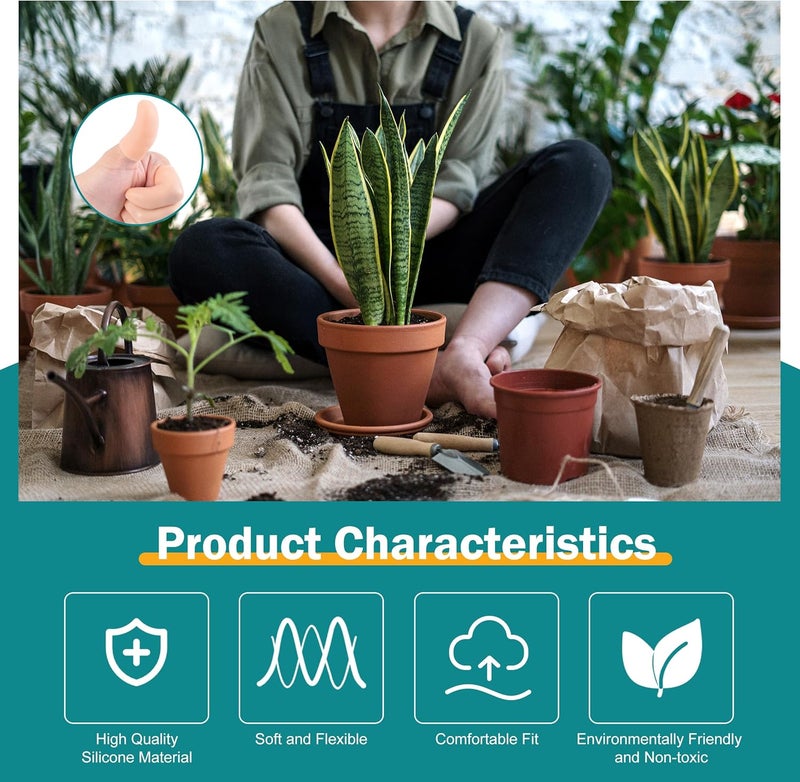 MoHern 30 Pcs Gel Finger Cots, 2 Sizes Thumb Protector, Soft Finger Covers for Cuts, Fingertip Protector for Embroidery, Cutting, Hands Cracking, Corns, Blisters, and Calluses Protect, Nude - Image 5